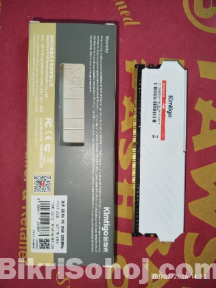 Kimtigo WOLFRINE 8GB 3200MHz DDR4 UDIMM Desktop RAM White